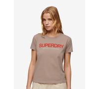 Superdry Sportswear Logo Fitted Short Sleeve T-shirt Beige XS Femme
