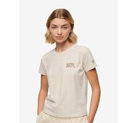 Superdry Sportswear Logo Fitted Short Sleeve T-shirt Beige XS Femme