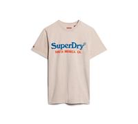 Superdry Venue Duo Logo Short Sleeve T-shirt Beige S Homme