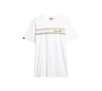 Superdry Venue Logo Stripe Relaxed Short Sleeve T-shirt Blanc L Homme
