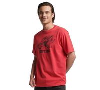 Superdry T-shirt Vintage Crossing Lines Bk manches courtes Rouge M Homme