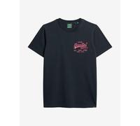 T-shirt Superdry Vintage Logo Neon à manches courtes noir rose. - S