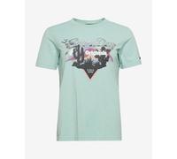 T-shirt Superdry Vintage Narrative manche courte bleu turquoise gris femme - XXS