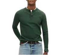 Superdry T-shirt à manches longues Vintage Textured Grandad Vert 2XL Homme
