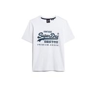 Superdry T-shirt Vl Scripted Coll manches courtes Blanc M Femme