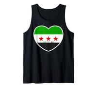 T-Shirt Syrie pour Femmes, Hommes, Enfants, Motif Drapeau syrien Débardeur