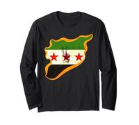 T-Shirt Syrie pour Femmes, Hommes, Enfants, Motif Drapeau syrien Manche Longue
