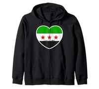 T-Shirt Syrie pour Femmes, Hommes, Enfants, Motif Drapeau syrien Sweat à Capuche