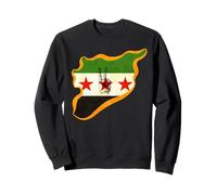 T-Shirt Syrie pour Femmes, Hommes, Enfants, Motif Drapeau syrien Sweatshirt