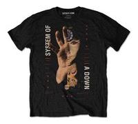 T-shirt systemofadown 20 years hand unisexe noir taille s Noir G