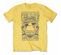T-shirt T-Shirt Pink Floyd Carnegie Hall Poster Unisex Jaune L