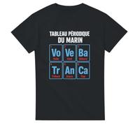 T shirt Tableau Périodique du Marin Voile Vent Bâbord Tribord Ancre Cap | T shirt Fun Navigateur - Idée Cadeau Originale