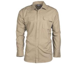 T-shirt tactique Tropical Ripstop Long Sleeve Mil-Tec - Khaki M