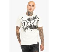 Tapout T-Shirt 'Splashed' crème / noir, Taille XL