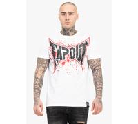 Tapout T-shirt pour homme coupe normale Splashing, Blanc/Rouge/Noir, XL