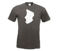 T-Shirt Tchad Contour Pour Hommes Funshirt Imprimé Design