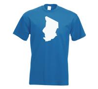 T-Shirt Tchad Contour Pour Hommes Funshirt Imprimé Design