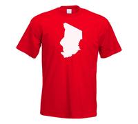 T-Shirt Tchad Contour Pour Hommes Funshirt Imprimé Design