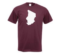T-Shirt Tchad Contour Pour Hommes Funshirt Imprimé Design