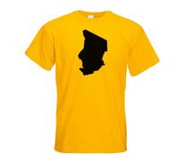 T-Shirt Tchad Contour Pour Hommes Funshirt Imprimé Design
