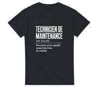 T shirt Technicien de Maintenance Qu'On Appelle Quand Plus Rien Ne Marche | T shirt Rigolo Agent de Maintenance - Idée Cadeau Originale