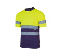 T-shirt technique bicolore haute visibilitÃ© Velilla Jaune S