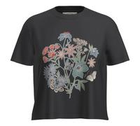 Icebreaker Merino 150 Tech Lite Crop Nz Flora Short Sleeve T-shirt Noir M Femme