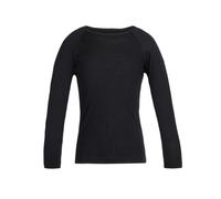 Icebreaker - Sous-vêtement technique en laine de mérinos - K Merino 200 Oasis LS Crewe Black en Laine - Taille Enfant 6 ans - Noir Noir 6 ans
