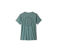 Patagonia - Women's Cap Cool Daily Shirt Spoke Stencil - T-shirt technique - M - blue sage / light blue sage x-dye