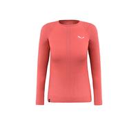 t-shirt technique Salewa Zebru Medium L/s Tee (fluo coral) femme 40-34