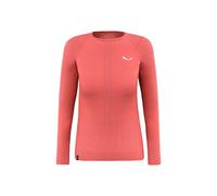 t-shirt technique Salewa Zebru Medium L/s Tee (fluo coral) femme 44-38