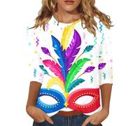 T-shirt tendance à manches sept points pour femme Motif Oktoberfest, Blanc., XL