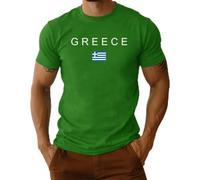 T-shirt tendance pour homme Motif drapeau de la Grèce | Un design moderne avec le mot « GRECE » et le drapeau grec, idéal pour les voyageurs et les amateurs de Grèce