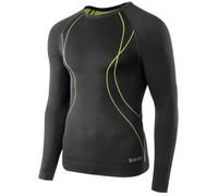 T-shirt termoactif homme Ikar Bottom Hi-Tec - Black/Lime Punch XL