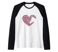 T-Shirt tête de Cheval pour Femme Imprimé léopard Rose Manche Raglan