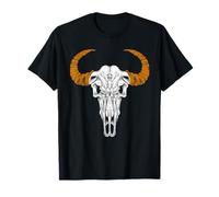 T-Shirt Tête de mort de cow-boy Vaches et cornes T-Shirt