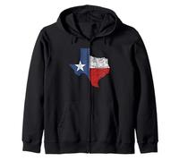 T-Shirt Texas pour Homme et Femme | Carte du Drapeau de l'État du Texas Vieilli Sweat à Capuche