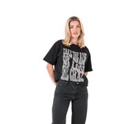 T-shirt texte strass femme Sixth June Noir S