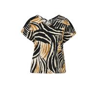 T-shirt texturÃ© Ã col V, relaxed Fit femme s.Oliver Marron 48