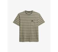 T-shirt texturÃ© Ã poche et rayures Superdry Vert S