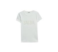 T-shirt texture brodÃ© femme Salsa Jeans Blanc M