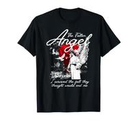 T-Shirt The Fallen Angel, Dark Romance Melting Red Rose T-Shirt