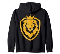 T-Shirt The King Lion Shield, Wild Lion Graphic Design Logo Sweat à Capuche