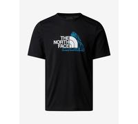T-shirt The North Face Mountain Foundation manches courtes noir blanc bleu - S