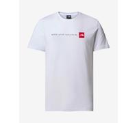 T-shirt The North Face Never Stop Exploring manche courte blanc pur logo rouge - XS