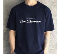 T-shirt "The Original Ben Sherman" pour homme, manches courtes bleu marine, col rond, t-shirt d'été casual, lavable en machine, vêtement casual confortable pour l'extérieur, chemise lavable en machine