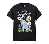 T-shirt The Simpsons Treehouse of Horror - T-shirt graphique sous licence officielle pour adulte, coton de qualité supérieure, cadeau d'Halloween et d'horreur, Noir , M