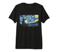 T-Shirt The Starry Night - Cool Vincent Van Gogh Painter T-Shirt Haut de Gamme