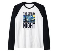 T-Shirt The Starry Night, Peintre Cool de Vincent Van Gogh Manche Raglan