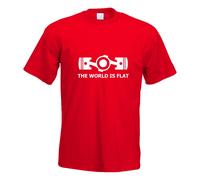 T-Shirt The World Is Flat Imprimé Funshirt Design Impression
